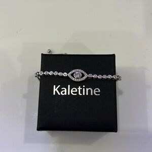 ❤️KALETINE EVIL EYE SLIDER Sterling Silver Cubic Zirconia BRAND NEW